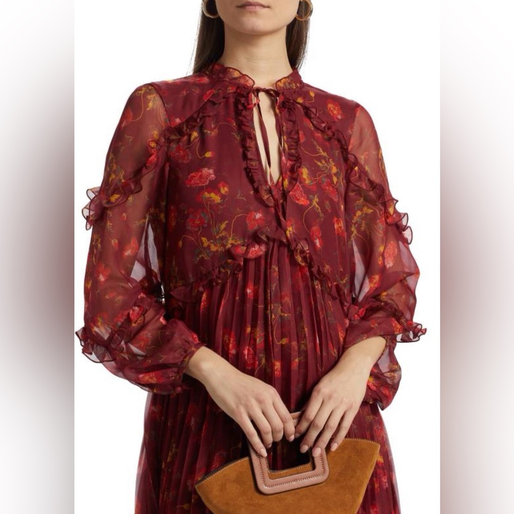 Cinq a Sept Robin Floral Print Long Sleeve Dress - Picture 3 of 7